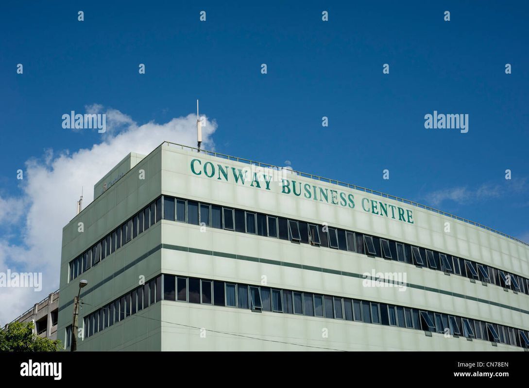 Business district in Saint Lucia