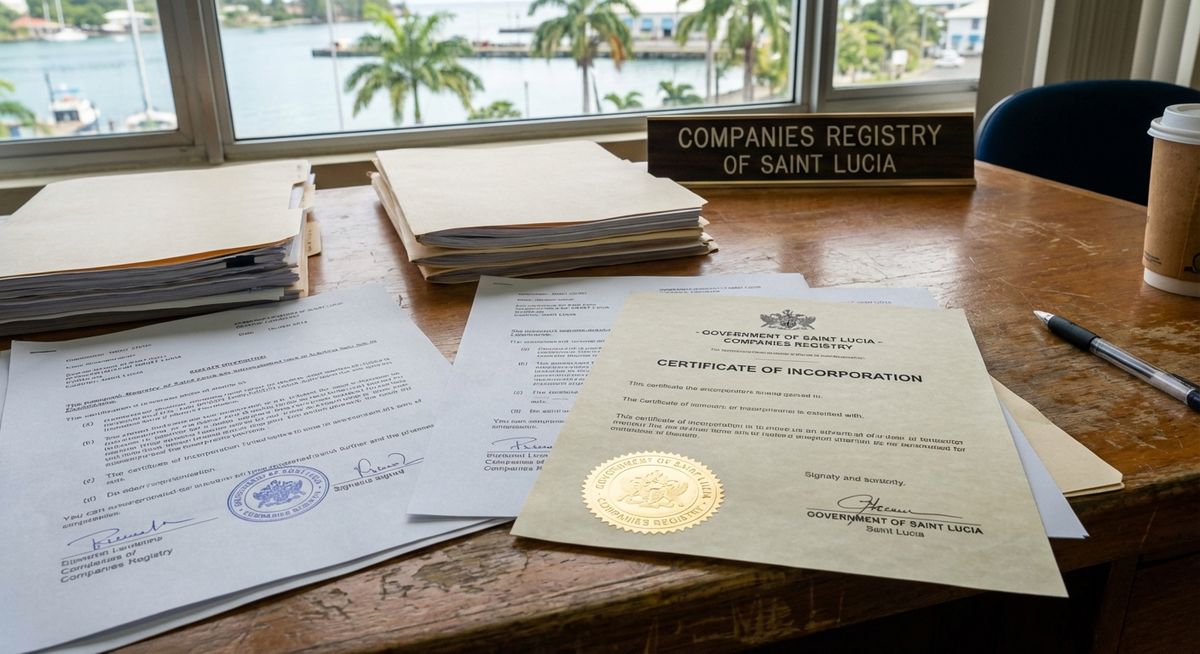 Company registration at the Registry of Companies, Saint Lucia