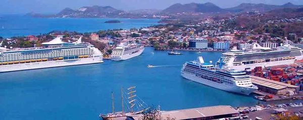 Port of Castries with cruise ships
